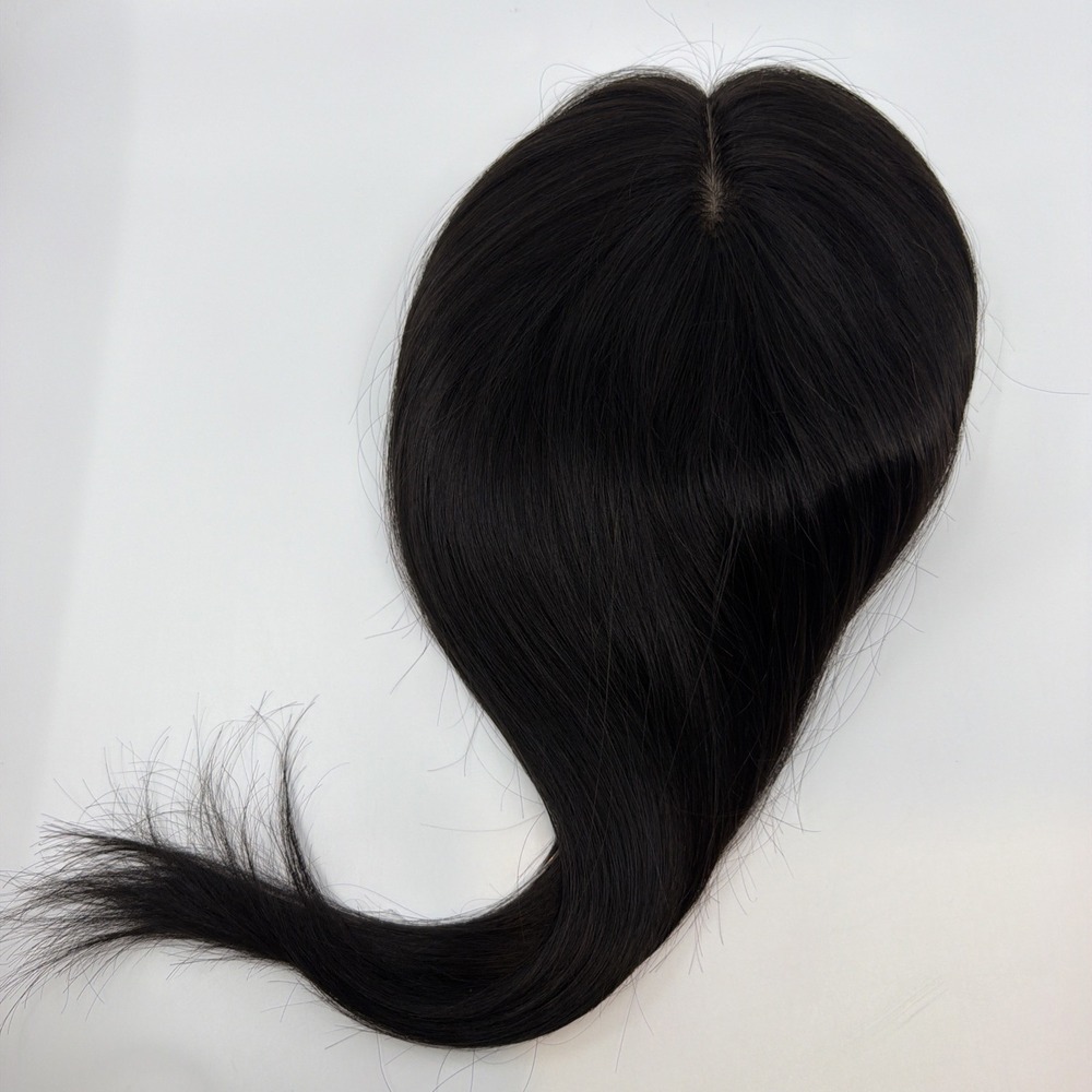 LUXY 14" Off Black Hair Topper (65g) New Open Box Human Hair Remy Hair Topper